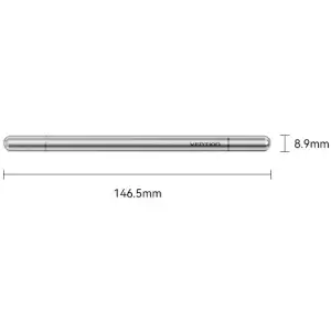 Стилус - ручка для ємнісних екранів 2-в-1 Stylus Pen Gray Aluminum Alloy Type Vention (KQMH0) UA
