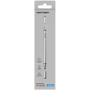 Стилус - ручка для ємнісних екранів 2-в-1 Stylus Pen Gray Aluminum Alloy Type Vention (KQMH0) UA