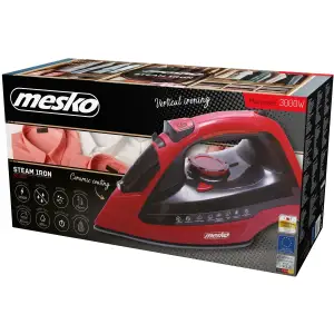 Праска Mesko MS 5031 red 3000Вт/ 400 мл/ кераміка/ ''Крапля-стоп''/автовимкнення/ червона (MS5031) UA