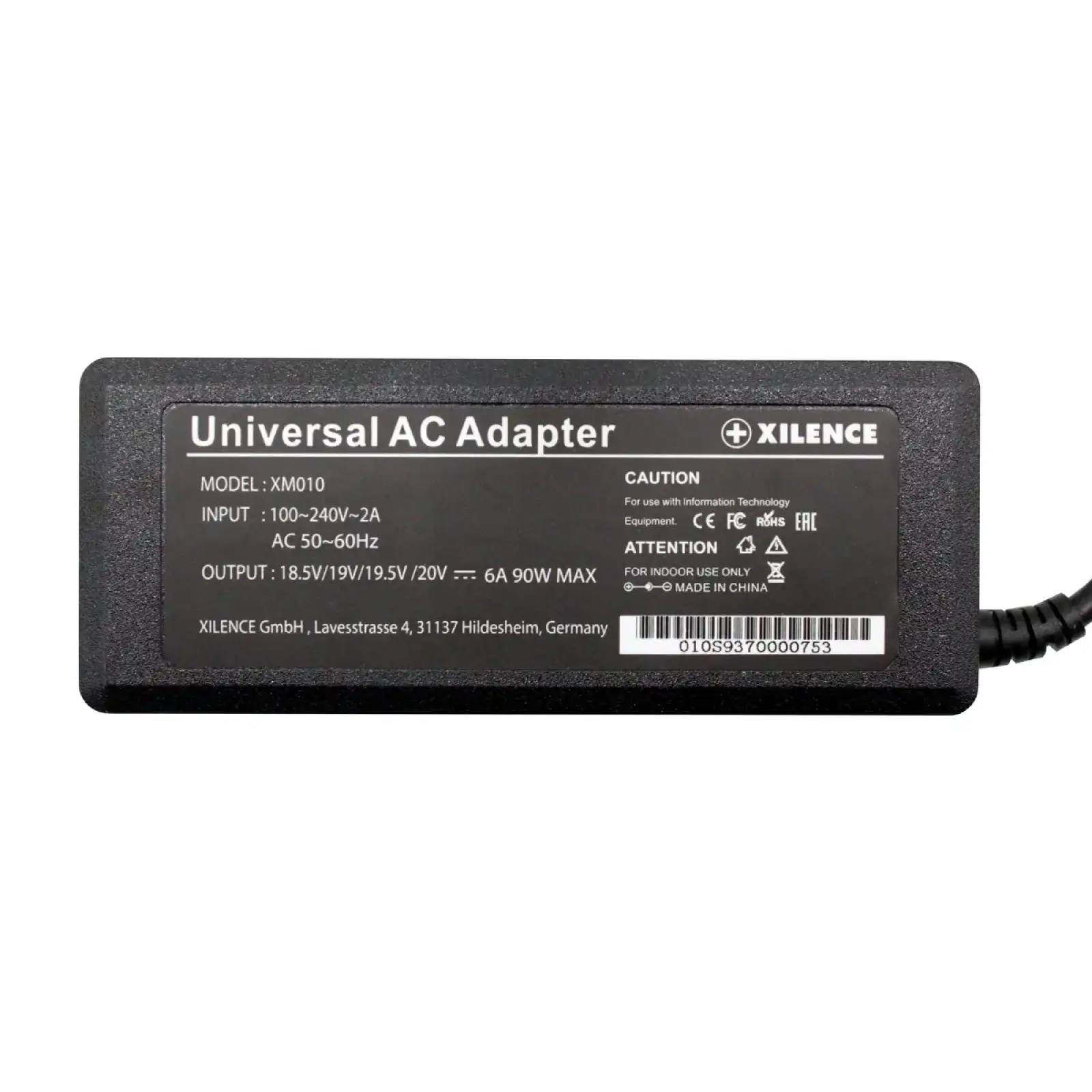 Адаптер живлення для ноутбука Xilence 90W Mini Universal Чорний (SPS-XP-LP90.XM010) UA