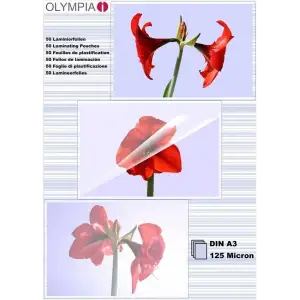 Плівка для ламінування Olympia Laminating Pouches, A3, 125 Mic, 50 pcs (9175) UA