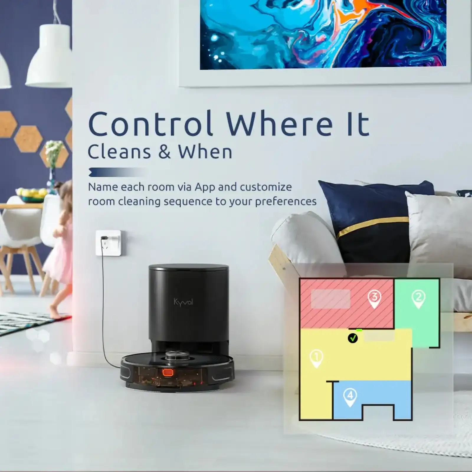 Робот пилосос Kyvol Cybovac S31 Lidar/110ml+500ml/5200 mA/3000 pa/Google Assistant,Amazon Alexa (Kyvol S31)
