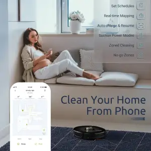 Робот пилосос Kyvol Cybovac S31 Lidar/110ml+500ml/5200 mA/3000 pa/Google Assistant,Amazon Alexa (Kyvol S31)
