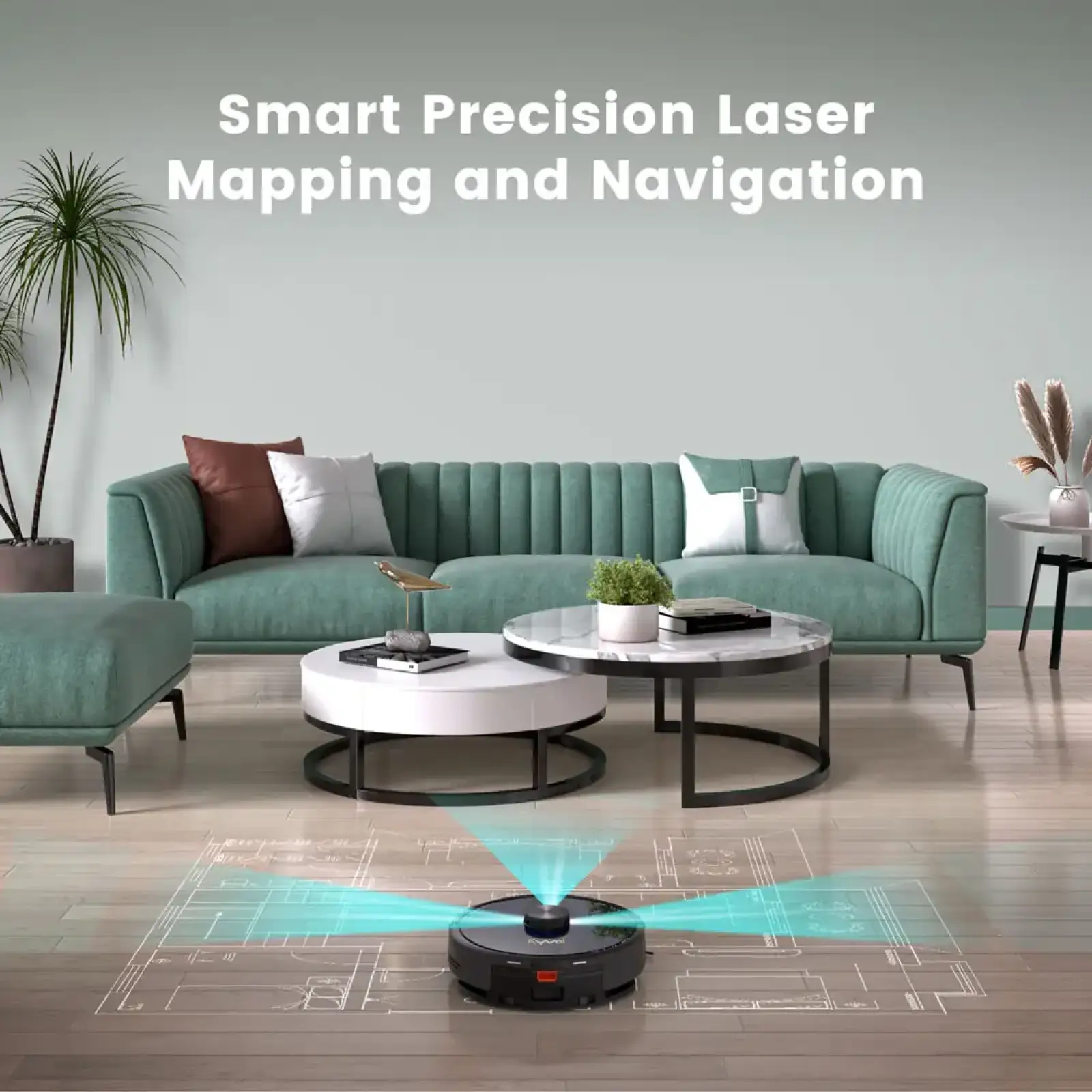 Робот пилосос Kyvol Cybovac L30 Lidar/210ml+210ml/2600 mA/2500 pa/Google Assistant,Amazon Alexa (Kyvol L30)