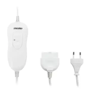 Електропростирадло Mesko MS 7420 двоспальне/ 2х60 Вт/ 150x160/ 4 рівні нагріву/ поліестер/ біла (MS7420) UA