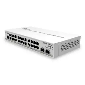 Комутатор Mikrotik CRS326-24G-2S+IN, 24xGb LAN, 2xSFP+cages, RouterOS L5 or SwitchOS (dualboot), des UA