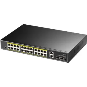 Комутатор Cudy GS1026PS2, 24-Gigabit PoE+ Switch with 2 Uplink Gig Ports and 2 Gig SFP Slots 300W UA