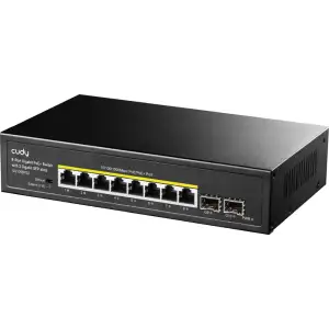 Комутатор Cudy GS1008PS2, 8-Port Gigabit PoE+ Switch with 2 Gigabit SFP slot 120W UA