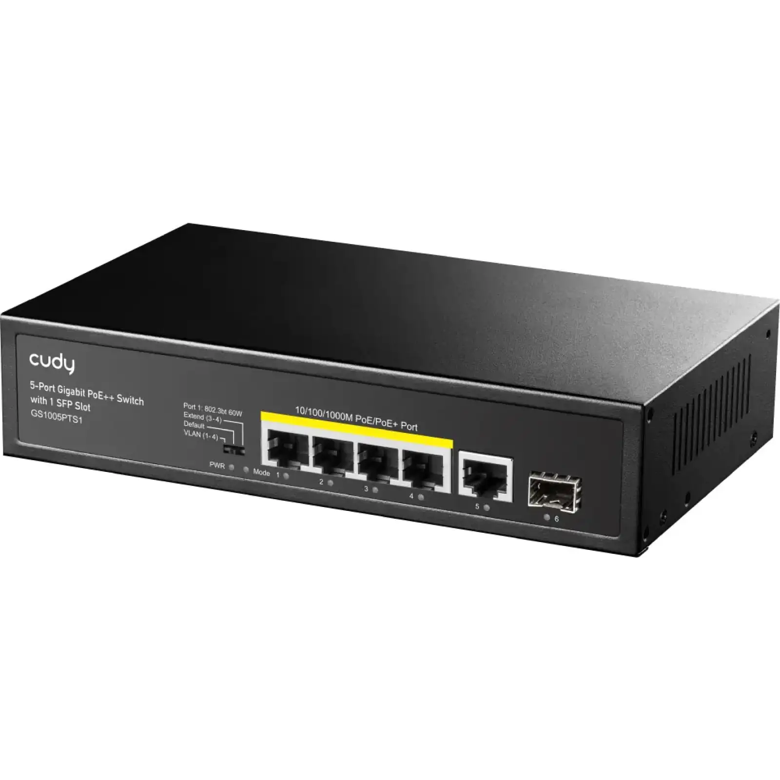 Комутатор Cudy GS1005PTS1, 5 порт Gigabit PoE+ Switch with 1 SFP Port 120W UA