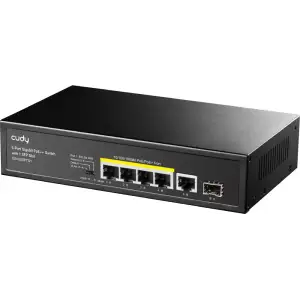 Комутатор Cudy GS1005PTS1, 5 порт Gigabit PoE+ Switch with 1 SFP Port 120W UA