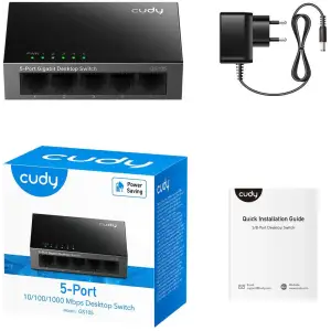 Комутатор Cudy GS105, 5 портовий Gigabit Metal Desktop Switch UA