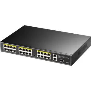 Комутатор Cudy FS1026PS1, 24 порт10/100M PoE+ Switch with 2 Gigabit Port+ 1SFP 300W UA