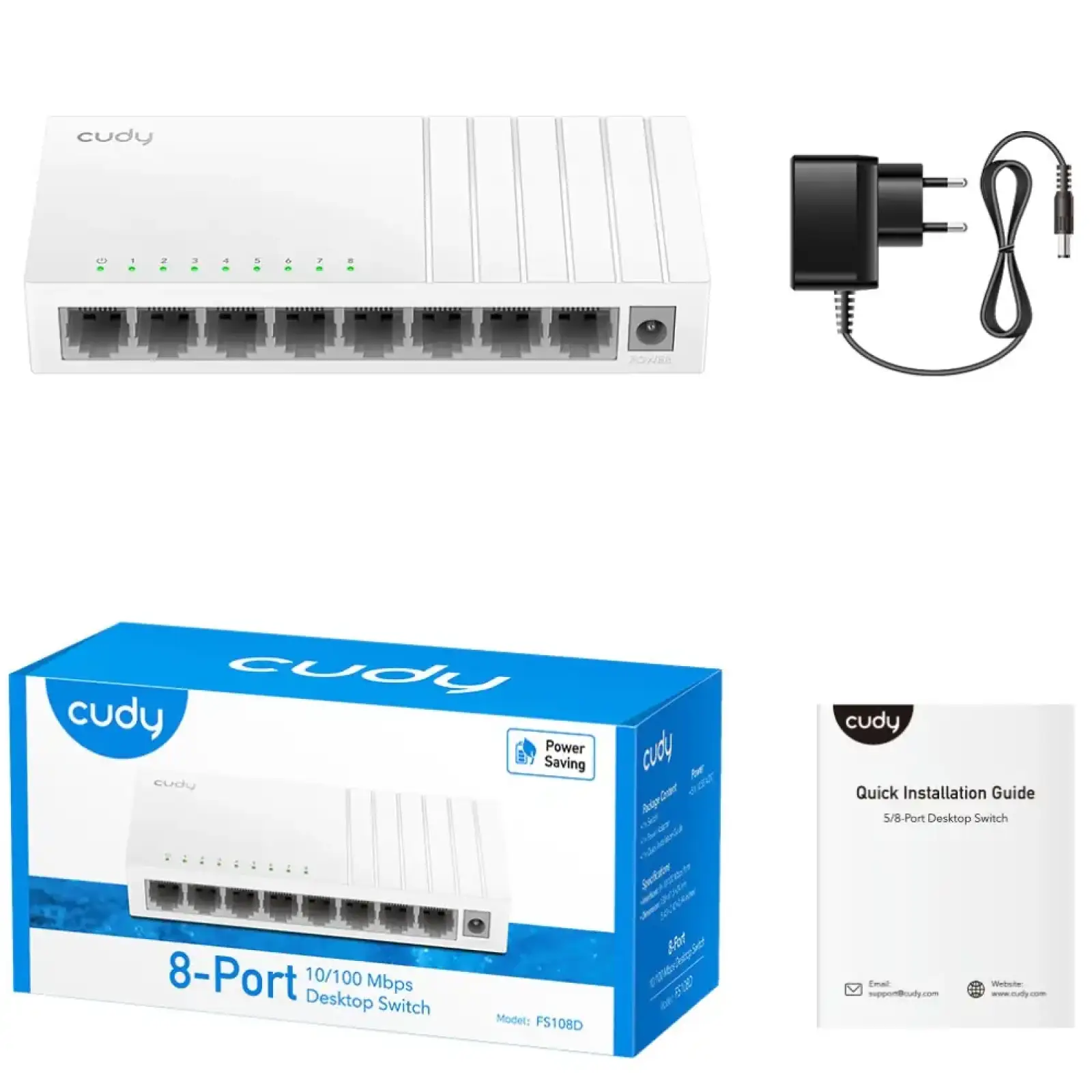 Комутатор Cudy FS108D, 8 портовий Desktop Switch UA