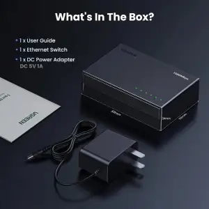 Комутатор Ugreen, 5-Port Gigabit Ethernet Switch (CM833) UA