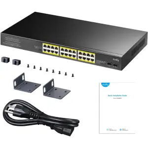 Комутатор Cudy GS1028PS2, 24-Gigabit PoE+ Switch with 4 Uplink Gig Ports and 2 Gig SFP Slots 300W UA