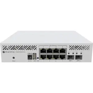 Комутатор Mikrotik CRS310-8G+2S+IN, 8x 2.5G Ethernet ports, 2x SFP+ ports, USB type A, 800MHz CPU, 2 UA