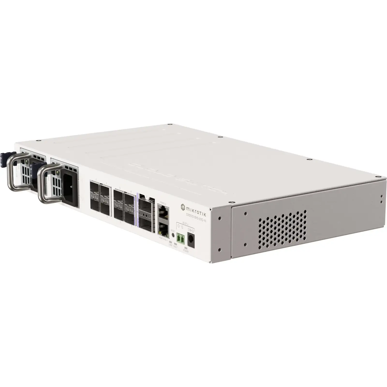 Комутатор Mikrotik CRS510-8XS-2XQ-IN, 2x100G, 8x25G SFP28, 1x100Mbit Eth port for management, Router UA