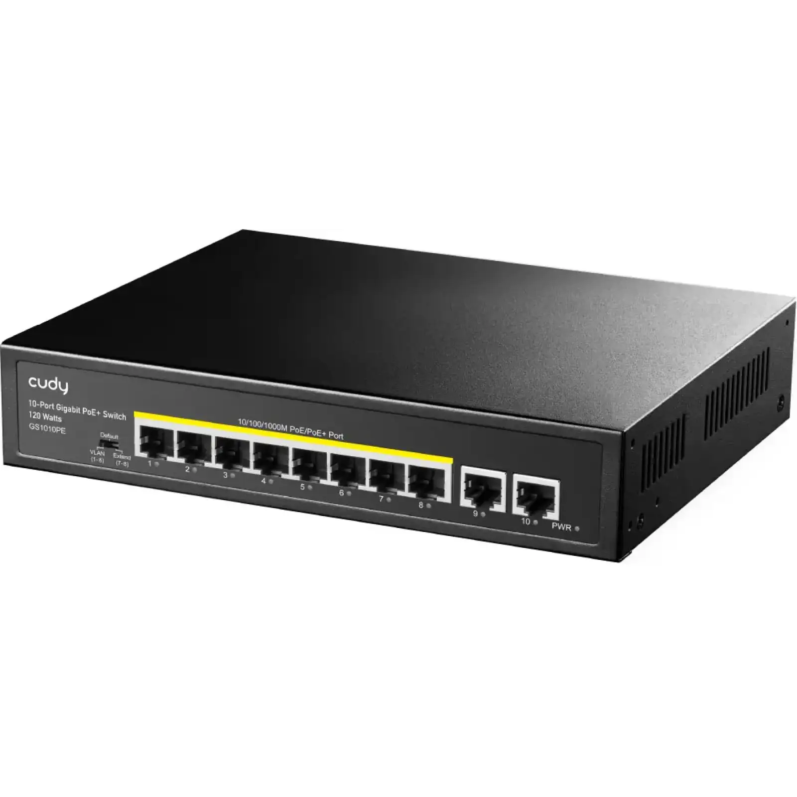 Комутатор Cudy GS1010PE, 8-Port Gigabit PoE+ Switch with 2 Gigabit Uplink Ports 120W UA