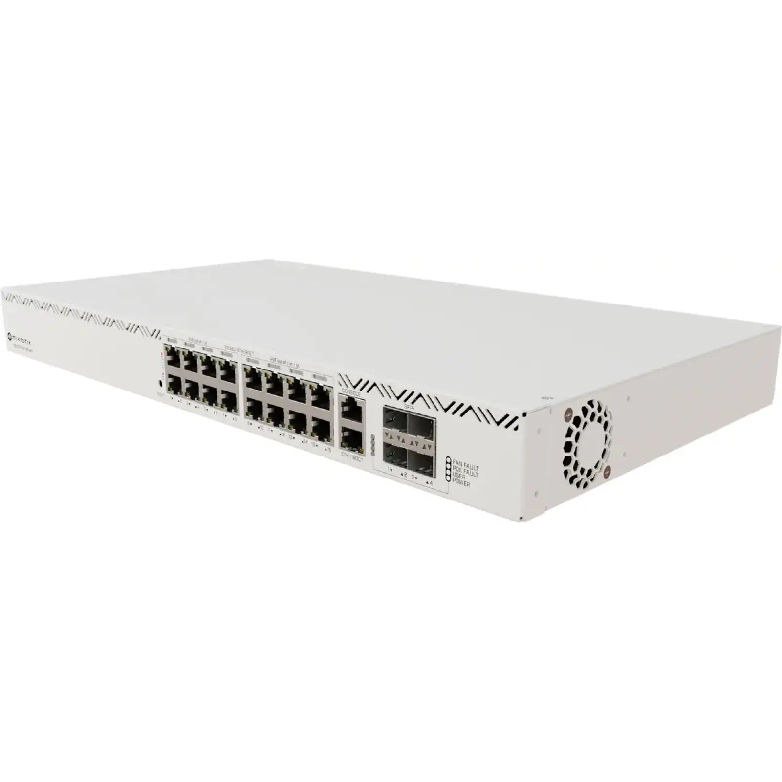 Комутатор Mikrotik CRS320-8P-8B-4S+RM 17х10/100/1000 Мбіт/с, 8x802.3bt PoE-out, 4x10G SFP+, ROS L5 UA