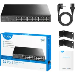 Комутатор Cudy GS1024, 24 портовий Gigabit Metal Switch UA