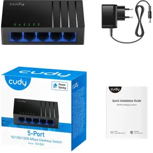 Комутатор Cudy GS105D, 5 портовий Gigabit Desktop Switch UA