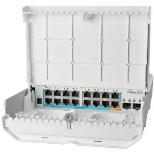 Комутатор Mikrotik CRS318-1Fi-15Fr-2S-OUT, 16х10/100 Ethernet ports, 2хSFP ports UA