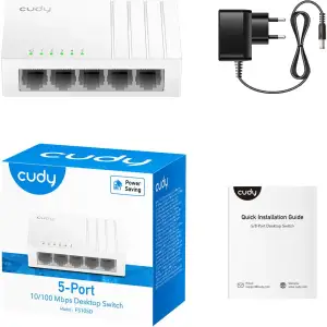 Комутатор Cudy FS105D, 5 портовий 10/100 Mbps Desktop Switch UA