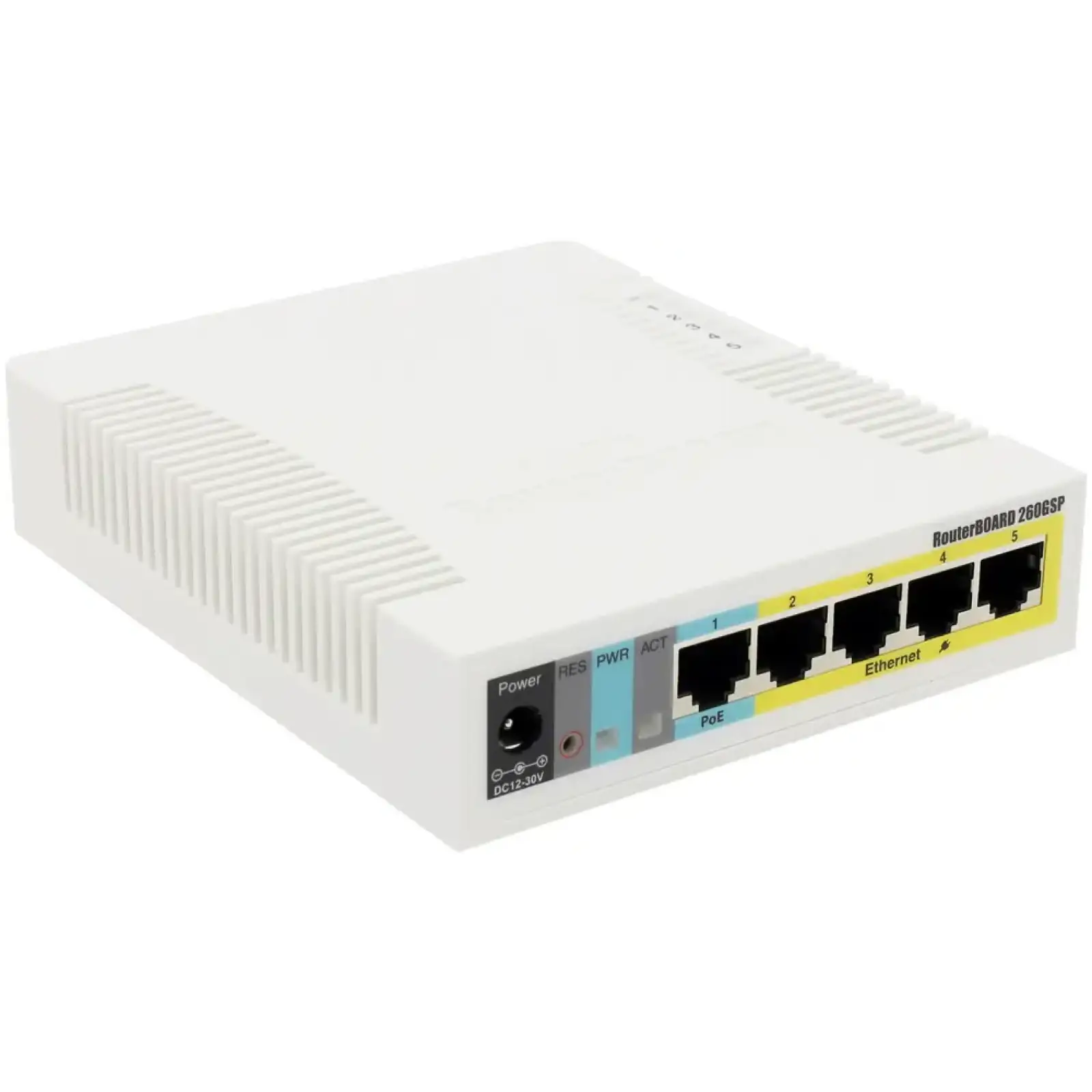 Комутатор Mikrotik RB260GSP, 5 Gigabit ports and SFP cage, SwOS, plastic case, PSU, POE-OUT (CSS106-1G-4P-1S) UA