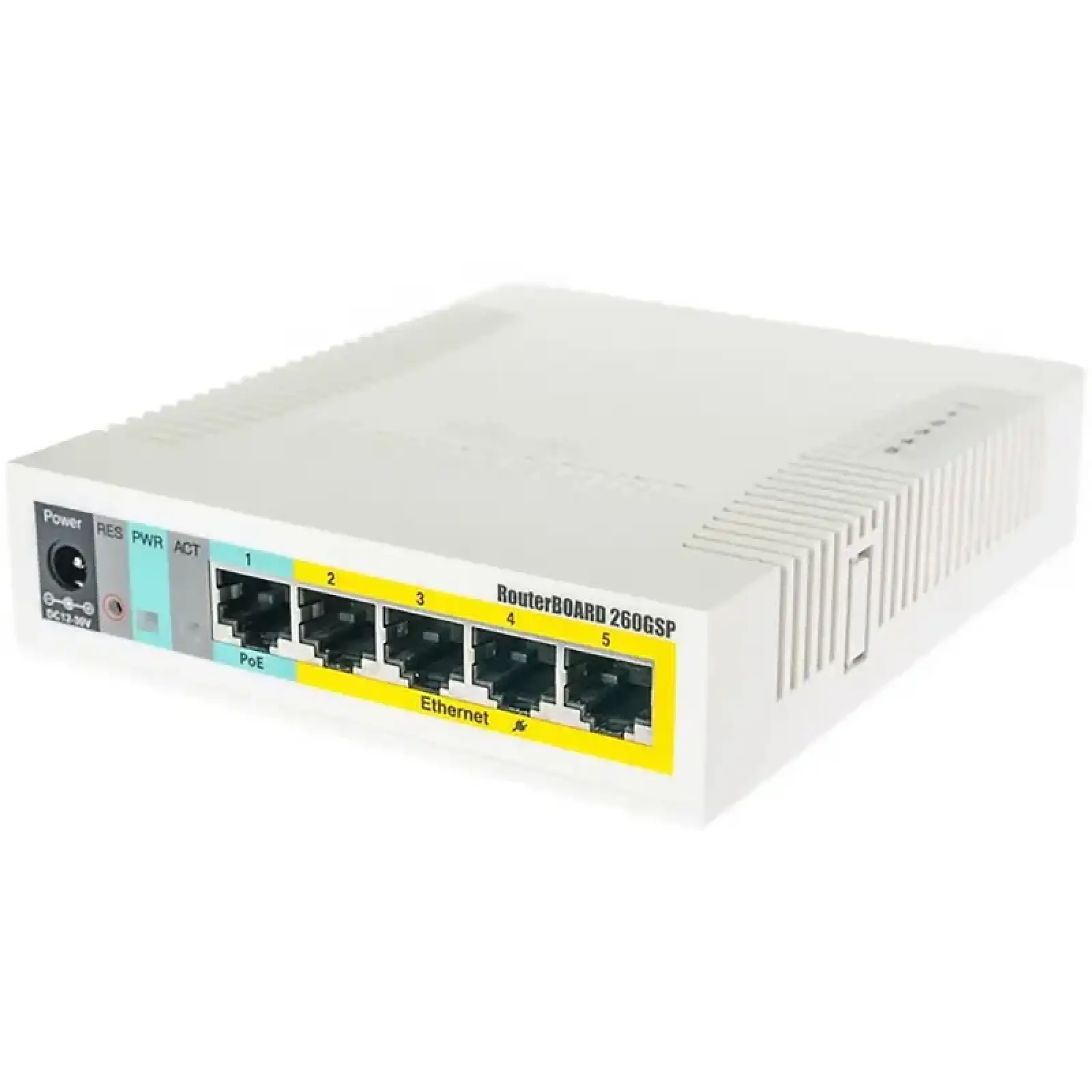 Комутатор Mikrotik RB260GSP, 5 Gigabit ports and SFP cage, SwOS, plastic case, PSU, POE-OUT (CSS106-1G-4P-1S) UA