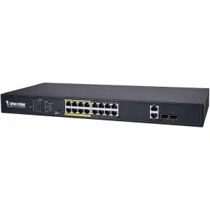 Комутатор VIVOTEK AW-FGT-180D-250, Unmanaged 16xFE PoE + 2xGE Combo Switch UA