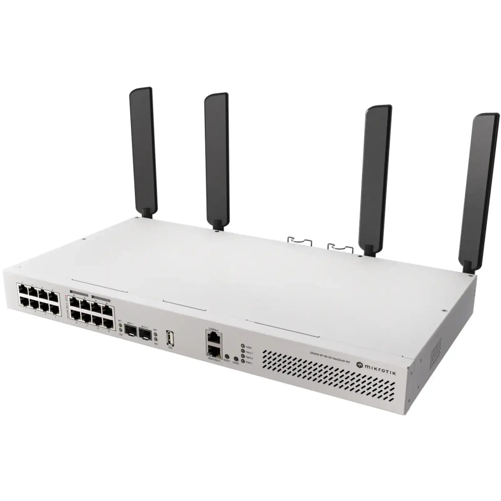 Комутатор Mikrotik CRS418-8P-8G-2S+5axQ2axQ-RM, 17xGig Eth ports (8 with 802.3af/at PoE-out support) UA