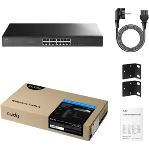 Комутатор Cudy GS1016ES2, 16-Port Gigabit Light-Managed Switch with 2SFP UA