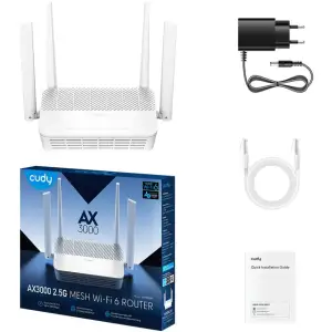 Маршрутизатор Cudy WR3000H, AX3000 2.5G Wi-Fi 6 Mesh Router UA