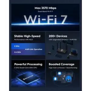 Маршрутизатор Cudy WR3600H, BE3600 2.5G Wi-Fi 7 Router UA