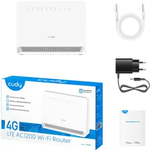 Маршрутизатор Cudy LT500E, AC1200 Wi-Fi 4G LTE-Cat4 Router UA