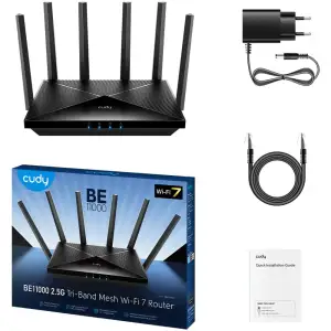 Маршрутизатор Cudy WR11000, BE11000 2.5G Tri-Band Wi-Fi 7 Mesh Router UA