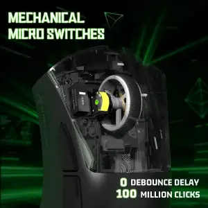 Мишка Attack Shark V3 Ultra-Light, Wireless, PAW3311 сенсор, 25000dpi., 6кн., Black (V3B_AS) UA