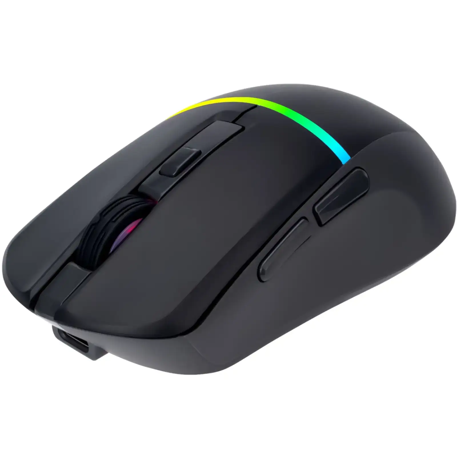 Мишка XTRIKE ME GW-322, ігрова, бездротова Bluetooth+2.4G, 3200dpi., 6кн., LED град.7кольорів, чорна (GW-322BK) UA