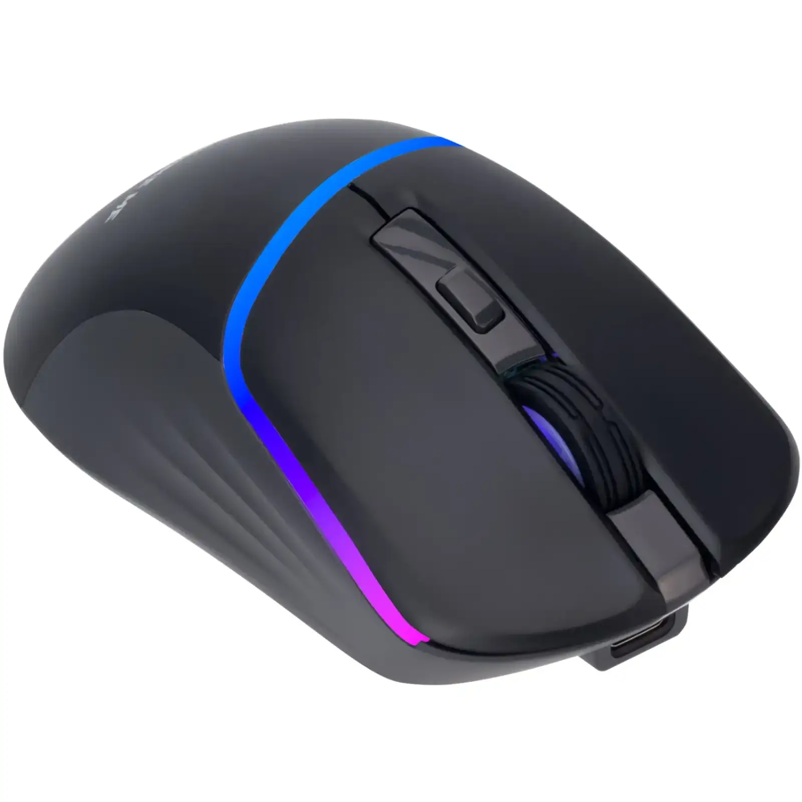Мишка XTRIKE ME GW-322, ігрова, бездротова Bluetooth+2.4G, 3200dpi., 6кн., LED град.7кольорів, чорна (GW-322BK) UA