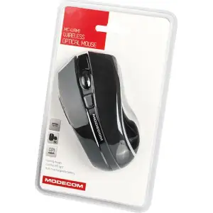 Мишка Modecom MC-WRM1, бездротова, зарядка, 3кн., 1600dpi, чорна (M-MC-WRM1-100) UA