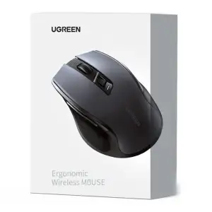 Мишка UGREEN 2.4GHz MU006, бездротова, Bluetooth, 4000dpi., 4кн.,Silence Design, Сіра (90855) UA
