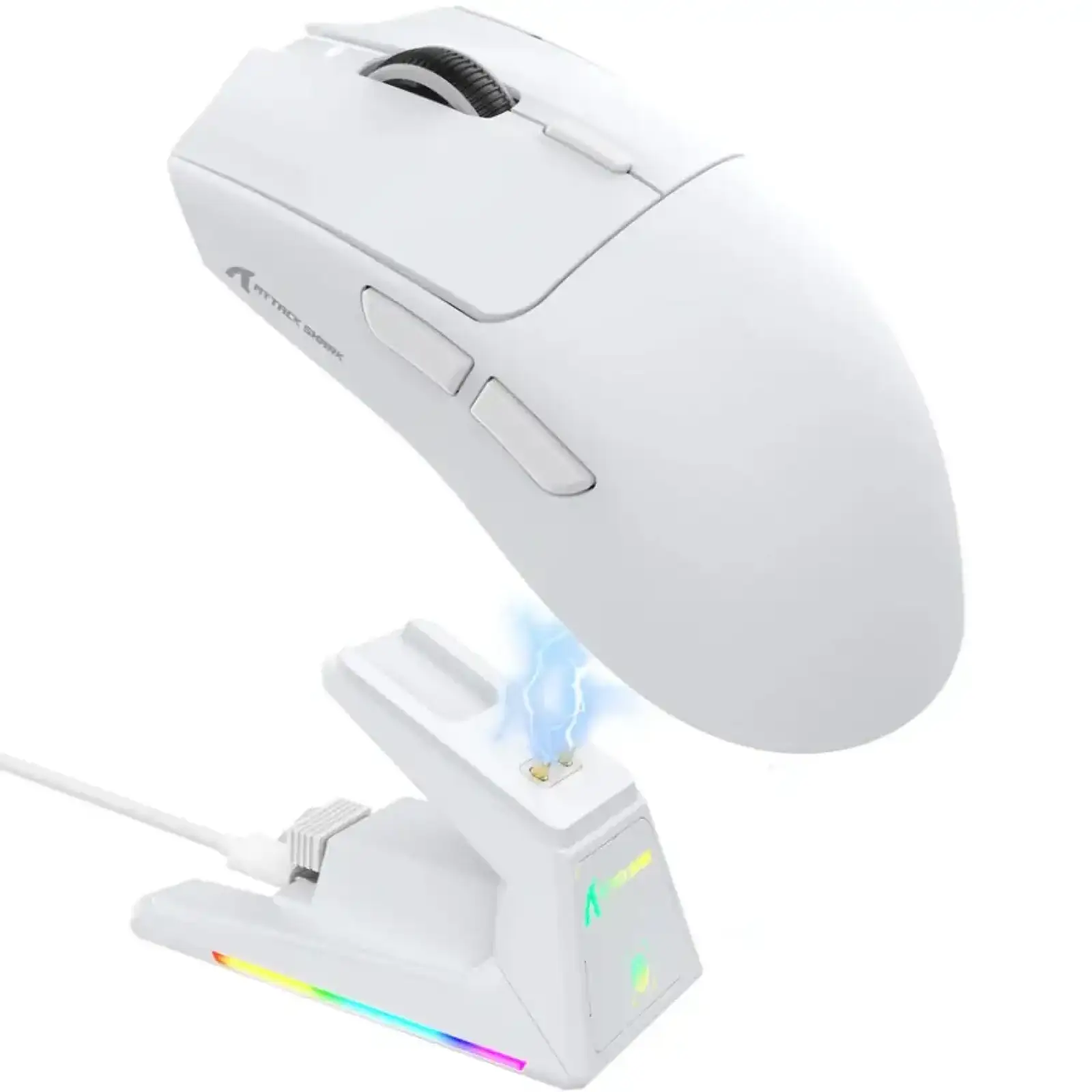 Мишка Attack Shark X1, Wireless/Bluetooth, 40000dpi. (PAW3395PRO), 6кн., White (X1W_AS) UA