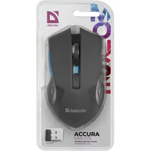 Мишка Defender Accura MM-275, бездротова, 6 кн. до 1600 dpi, синій (52275) UA