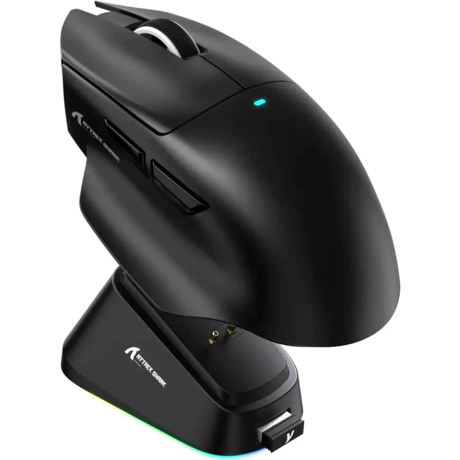 Мишка Attack Shark V6 Ultra-Light, Wireless/Bluetooth, 25000dpi. (PAW3311), 7кн., Black (V6B_AS) UA