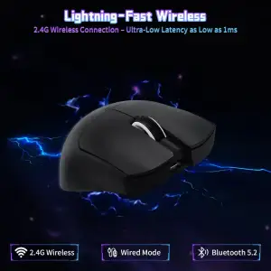 Мишка Attack Shark X11SE, Wireless//Bluetooth, 22000dpi. (PAW3311), 6кн., Black (X11SEB_AS) UA