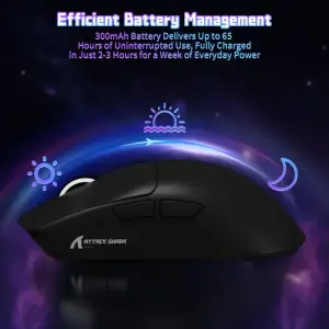 Мишка Attack Shark X11SE, Wireless//Bluetooth, 22000dpi. (PAW3311), 6кн., Black (X11SEB_AS) UA