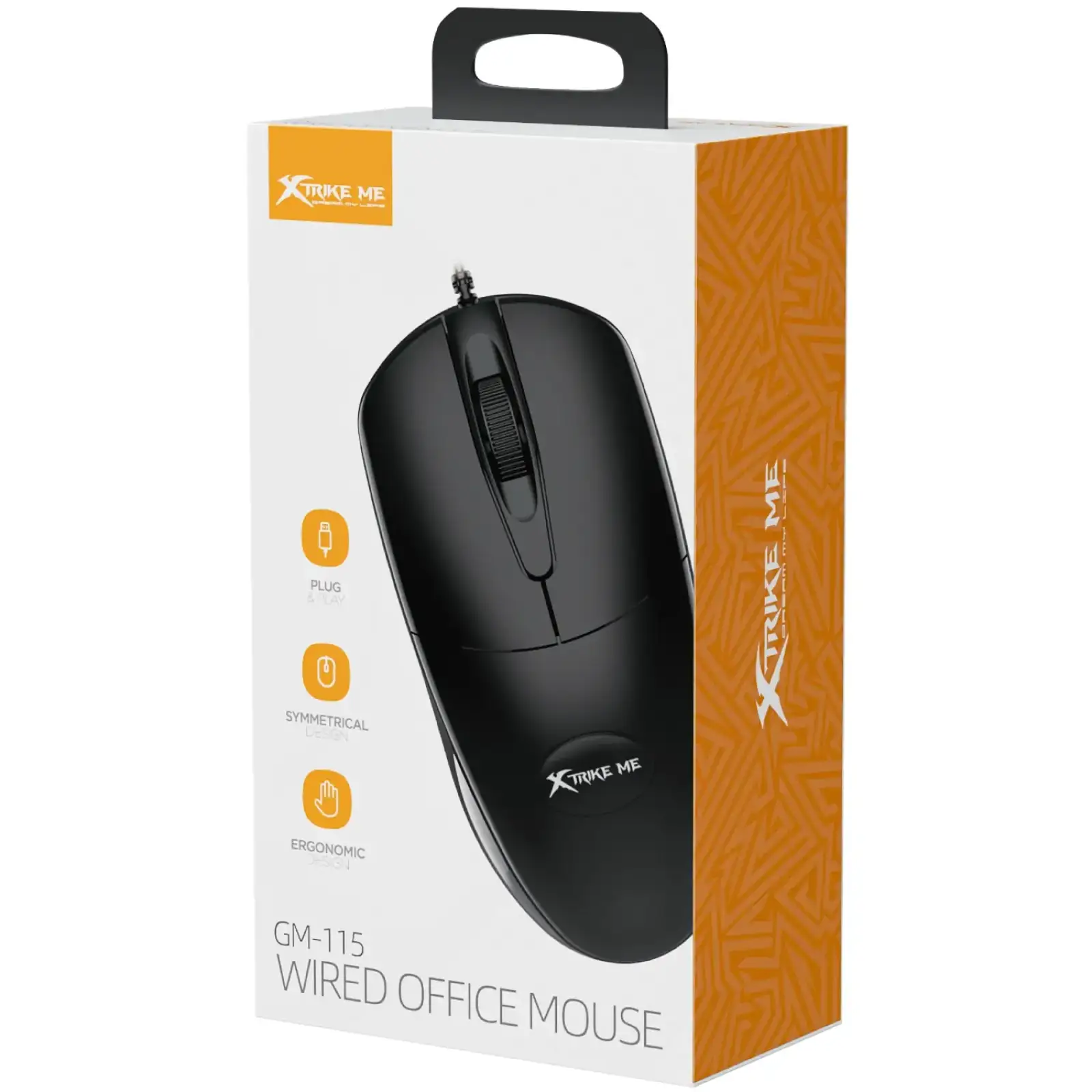 Мишка XTRIKE ME GM-115, USB, 1200dpi., 3кн., чорна UA