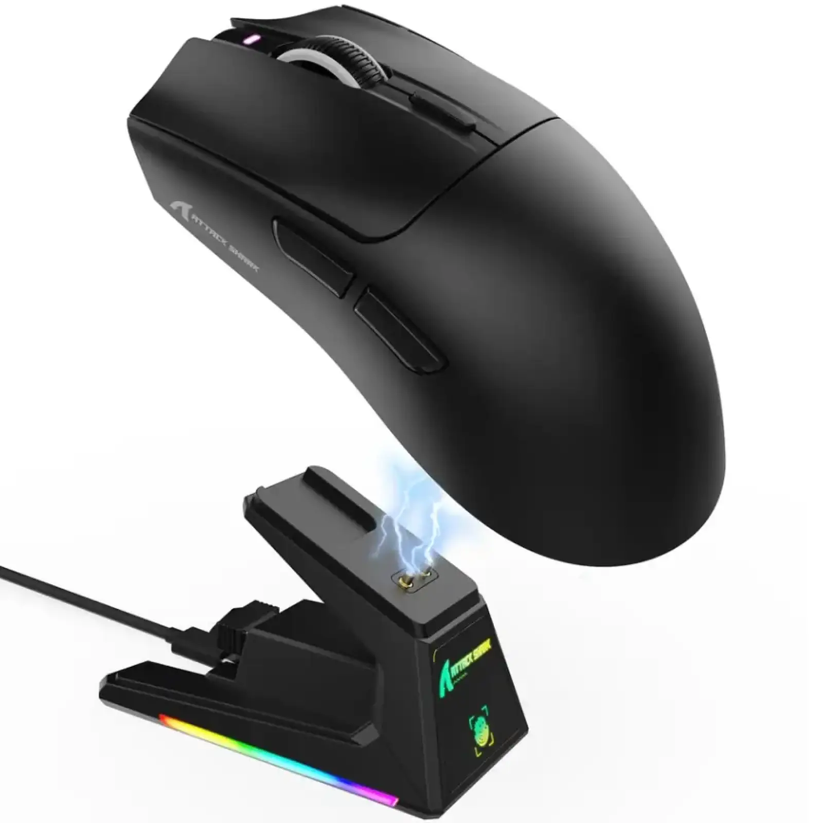 Мишка Attack Shark X1, Wireless/Bluetooth, 40000dpi. (PAW3395PRO), 6кн., Black (X1B_AS) UA