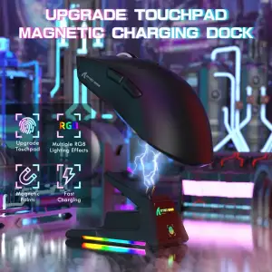 Мишка Attack Shark X1, Wireless/Bluetooth, 40000dpi. (PAW3395PRO), 6кн., Black (X1B_AS) UA