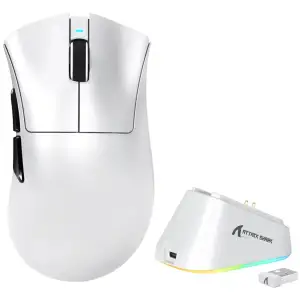 Мишка Attack Shark V3Pro Ultra-Light, Wireless/Bluetooth, 25000dpi. (PAW3311), 6кн., White (V3PROW_AS) UA